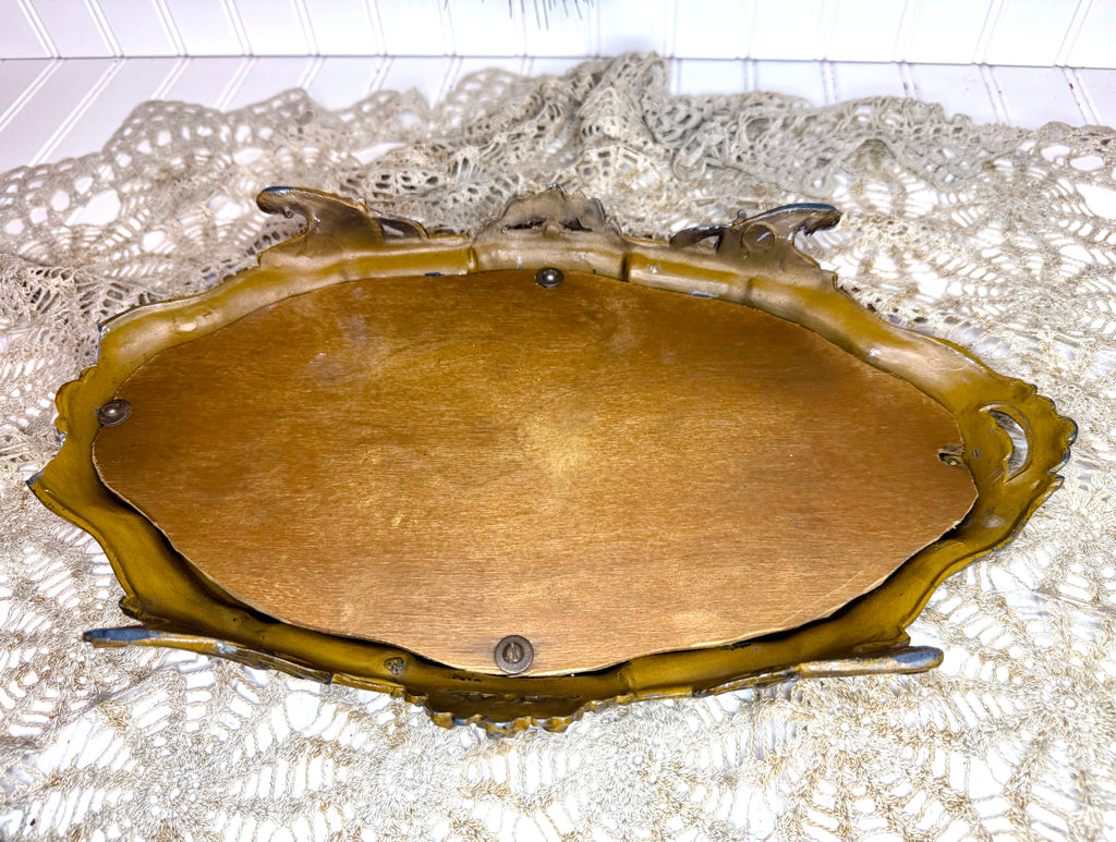 Beaux Arts Copper Plated Table Top Plateau Broken Handle 19th Century