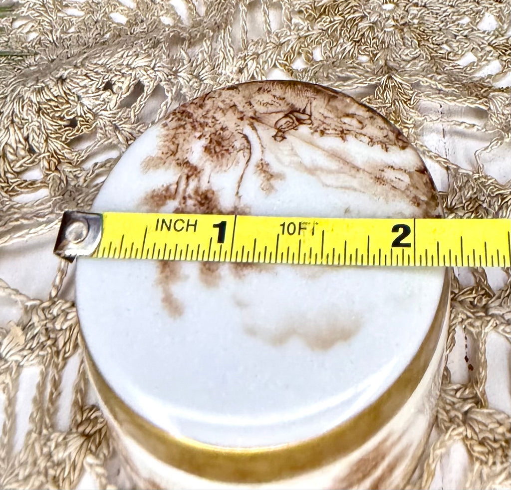 Vintage Handpainted Porcelain Trinket Box Portugal