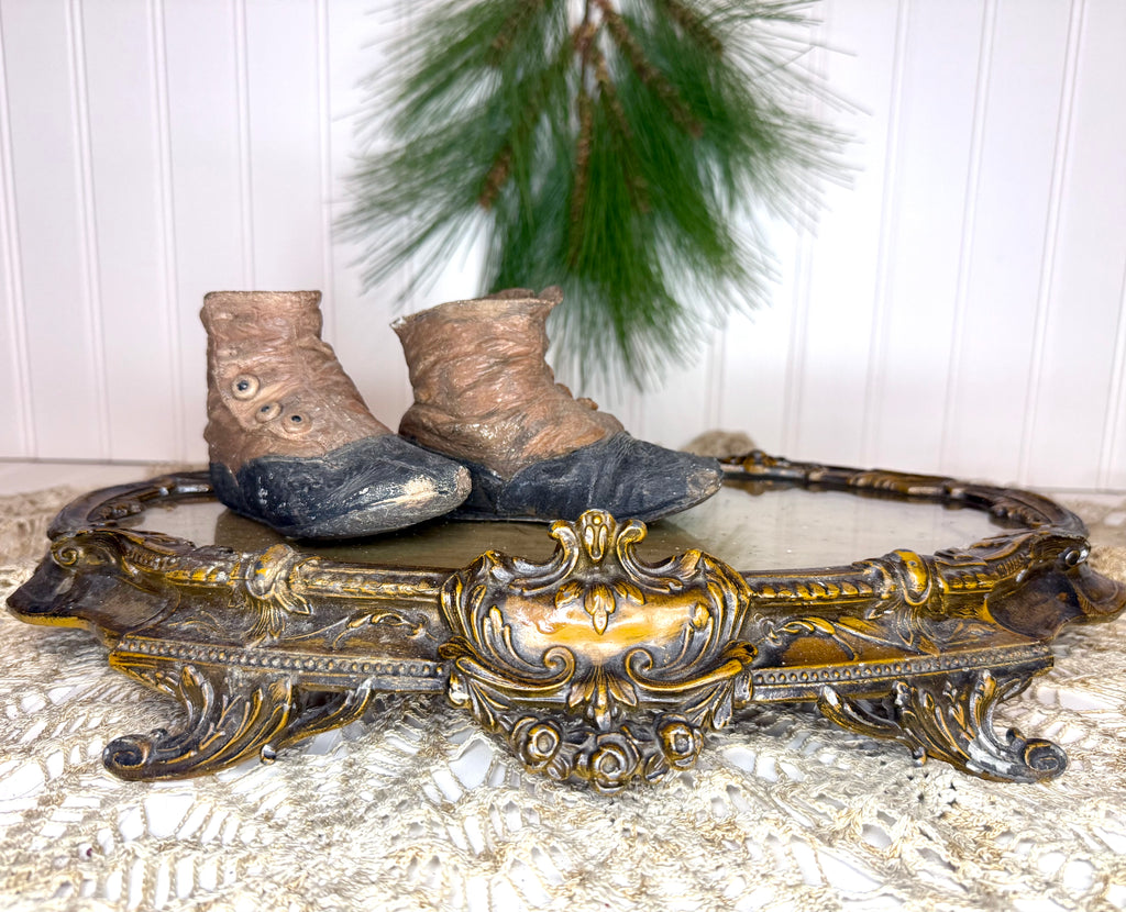 Beaux Arts Copper Plated Table Top Plateau Broken Handle 19th Century