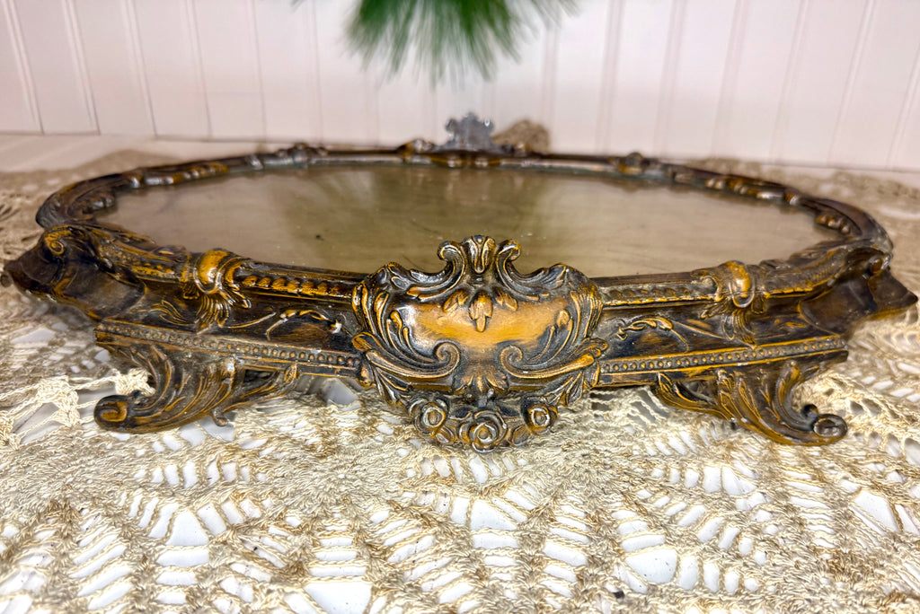 Beaux Arts Copper Plated Table Top Plateau Broken Handle 19th Century