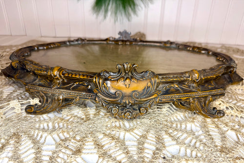 Beaux Arts Copper Plated Table Top Plateau Broken Handle 19th Century