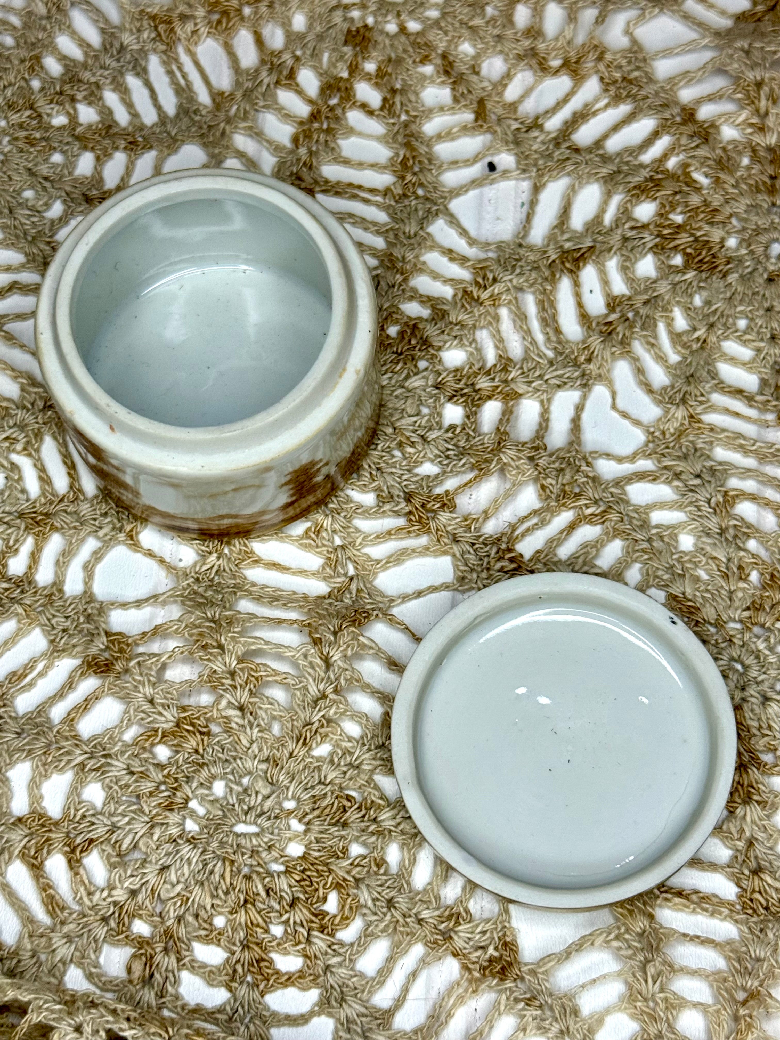 Vintage Handpainted Porcelain Trinket Box Portugal